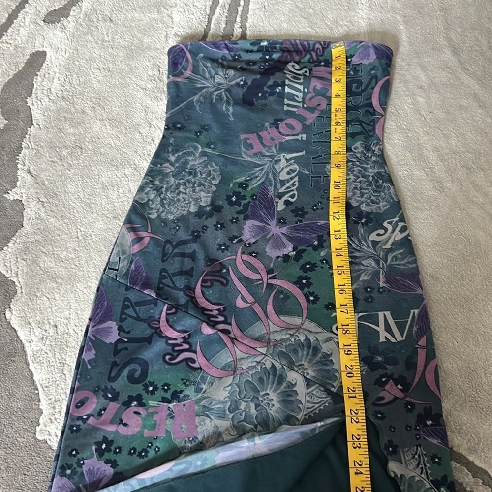 NWOT Urban Outfitters Floral Mesh Strapless Tube MIDI Dress - Picture 8 of 8